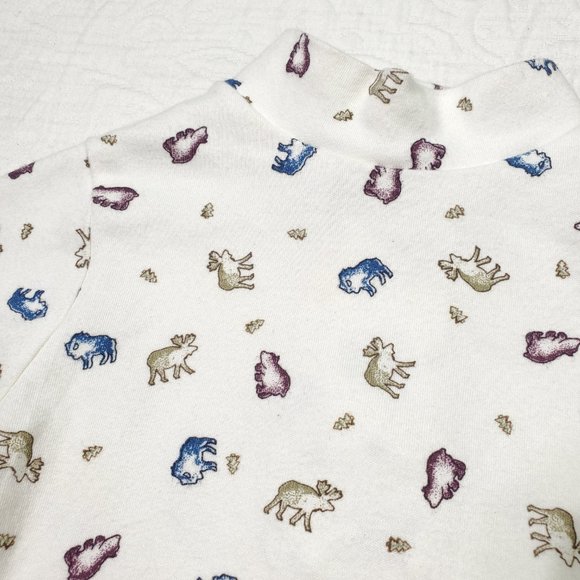 Vintage Mountain Animals Turtleneck 6-9 months - Picture 3 of 9